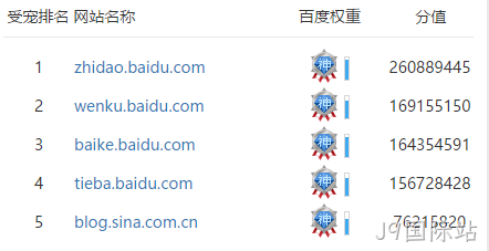 受宠网站排名